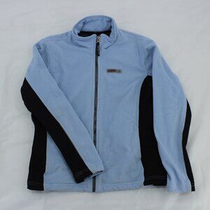 Karbon Women’s Full Zip Polar Fleece Jacket - Blue & Black - Size S